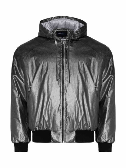 Silver Raglan Bomber