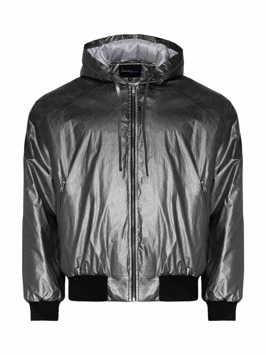 Silver Raglan Bomber