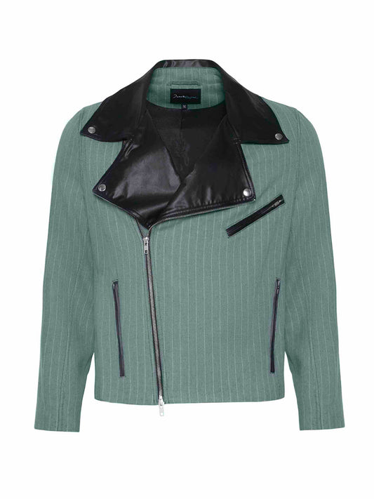 Trailer Striped Biker Jacket