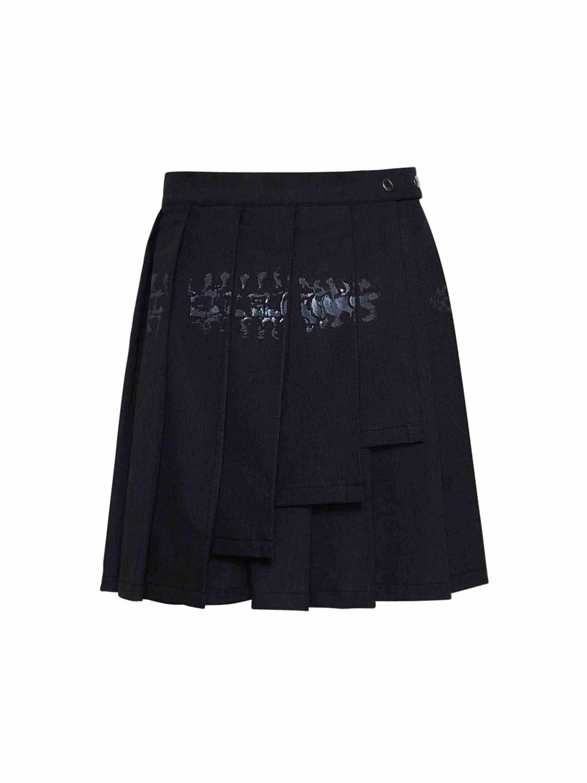 Grey Midi Pleated Skirt