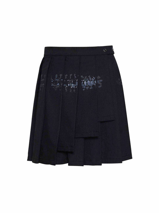 Grey Midi Pleated Skirt