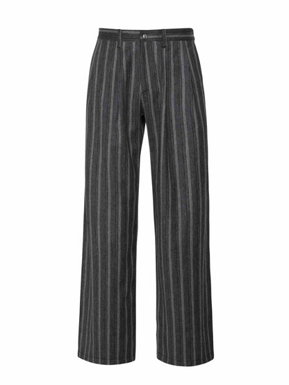 Striped Grey Interview Trousers