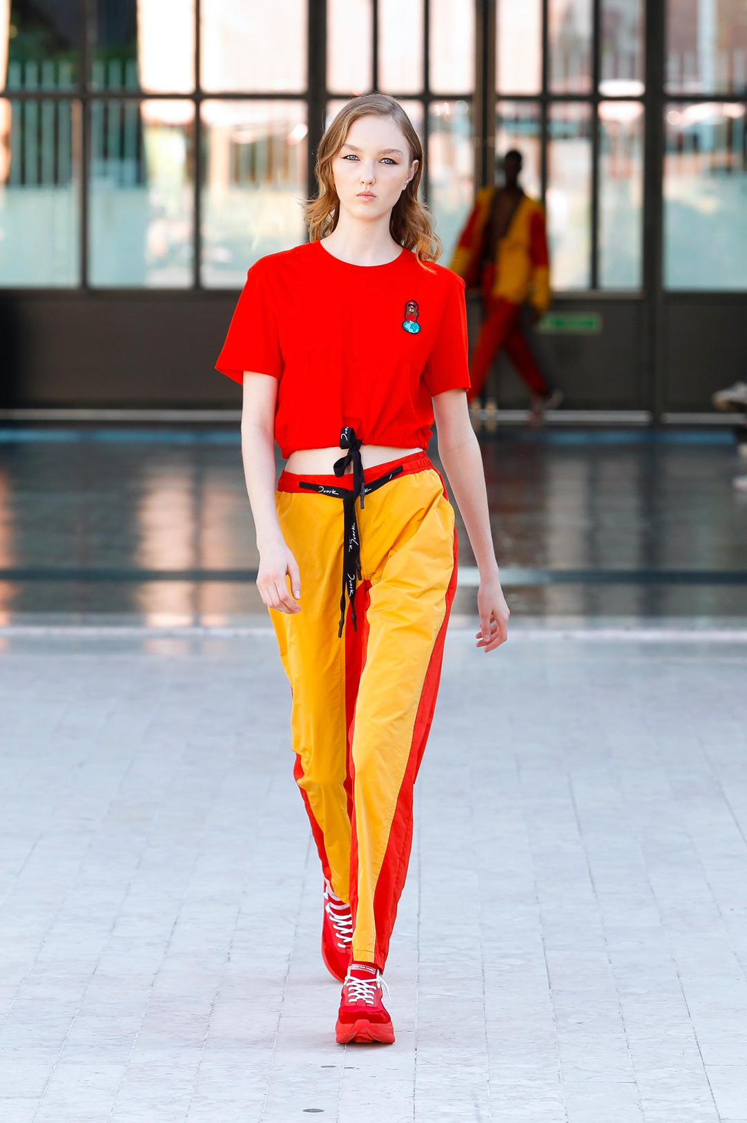 Yellow & Red Panelled Trousers
