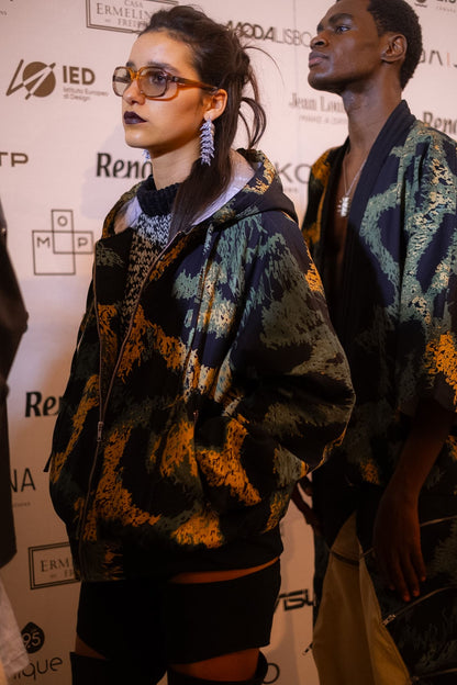 Leopard Raglan Bomber