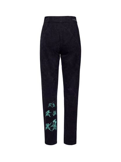 Demon Black Fitted Trousers