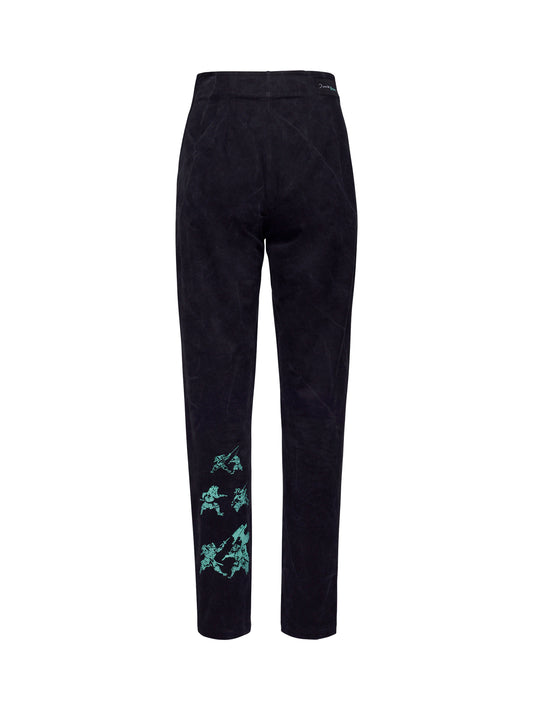Demon Black Fitted Trousers