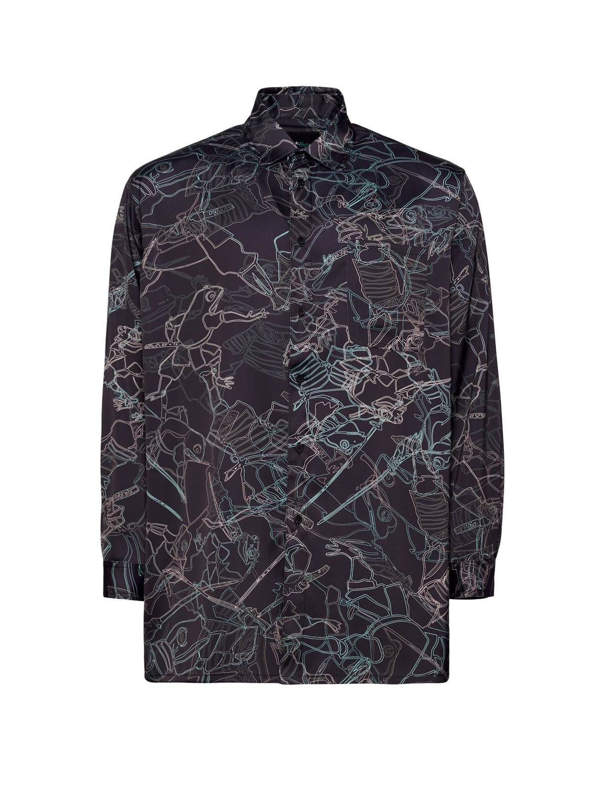 Satin Kaeru Long Shirt