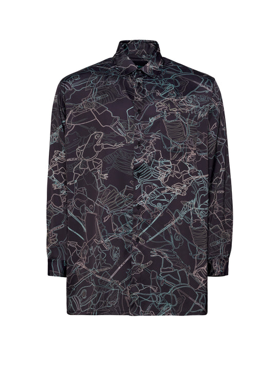 Satin Kaeru Long Shirt