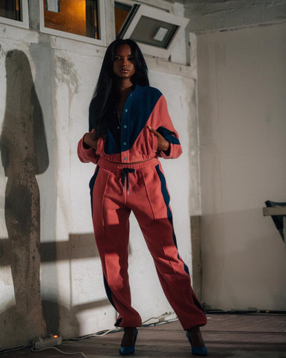 Coral Wool Track Pants