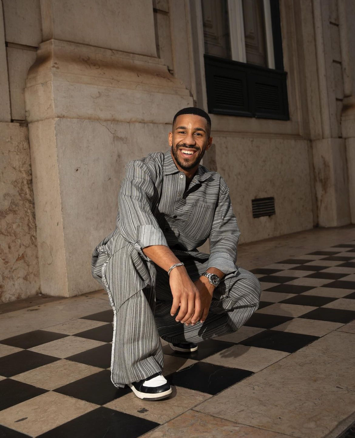 Radio Host Helder Tavares wearing DuarteHajime