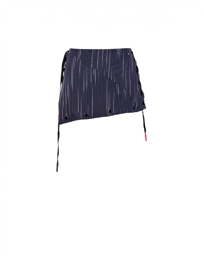 Blue Striped Armour Skirt